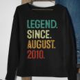 13 Years Old Legend Since August 2010 13Th Birthday Sweatshirt Gifts for Old Women