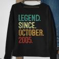 18 Years Old Legend Since October 2005 18Th Birthday Sweatshirt Gifts for Old Women
