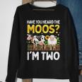 2 Year Old Cow Birthday Sheep 2Nd Yo Farm Animals Girl Two Sweatshirt Gifts for Old Women