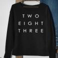 283 Area Code Words Ohio Two Eight Three Sweatshirt Gifts for Old Women