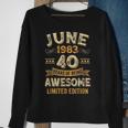 40 Years Awesome Vintage June 1983 40Th Birthday Sweatshirt Gifts for Old Women