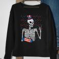 4Th July Rocker Skeleton Patriotic Rock Men Boys Kids N Patriotic Funny Gifts Sweatshirt Gifts for Old Women