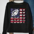4Th Of July Rugby American Flag Vintage Sports Patriotic Sweatshirt Gifts for Old Women