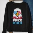 4Th Of July American Flag Bald Eagle Mullet Play Free Bird Sweatshirt Gifts for Old Women