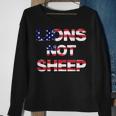 4Th Of July Lions Not Sheep Vintage American Patriot Flag Sweatshirt Gifts for Old Women