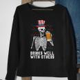 4Th Of July Skeleton American Flag Funny Patriotic Dad Men Patriotic Funny Gifts Sweatshirt Gifts for Old Women