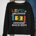 9Th Birthday Boy Level 9 Unlocked Awesome 2014 Video Gamer Sweatshirt Gifts for Old Women