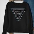 Abstract Pan Pride Triangles Protect Trans Kid Lgbt Support Sweatshirt Gifts for Old Women