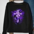 All Cancer Awareness Cross All Cancer Month Sweatshirt Gifts for Old Women