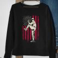American Flag Baseball Red White Blue 4Th Of July Boys Men Sweatshirt Gifts for Old Women