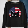 American Flag Cat 4Th Of July Kitten Patriotic Pet Lover Sweatshirt Gifts for Old Women