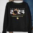 Ammannsville Texas 2024 Total Solar Eclipse Sweatshirt Gifts for Old Women