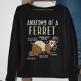 Anatomy Of A Ferret Lover Wildlife Animal Ferret Owner Sweatshirt Gifts for Old Women