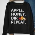 Apple Honey Dip Repeat Rosh Hashanah Jewish New Year Sweatshirt Gifts for Old Women