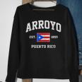 Arroyo Puerto Rico Vintage Boricua Flag Athletic Style Sweatshirt Gifts for Old Women