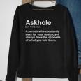 Askhole Definition Hilarious Gag Dictionary Adult Sweatshirt Gifts for Old Women