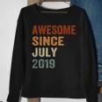 Awesome Since July 2019 4Th Kids And Toddlers Birthday Sweatshirt Gifts for Old Women