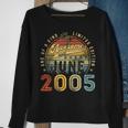 Awesome Since June 2005 Vintage 18Th Birthday Party Retro Sweatshirt Gifts for Old Women