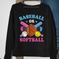 Baseball Or Softball Gender Reveal Baby Party Boy Girl Sweatshirt Gifts for Old Women