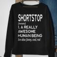 Baseball Player Definition Funny Shortstop Short Stop Sweatshirt Gifts for Old Women