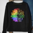 Be Careful Who You Hate It Be Someone You Love Lgbt Sweatshirt Gifts for Old Women