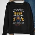 Beer Funny Bbq Chef Beer Smoked Meat Lover Summer Quote Grilling Sweatshirt Gifts for Old Women