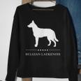 Belgian Laekenois Dog White Silhouette Sweatshirt Gifts for Old Women