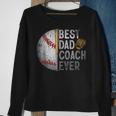 Best Dad Coach Ever Funny Baseball For Sport Lovers Fan Sweatshirt Gifts for Old Women