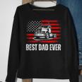 Best Dad Ever American Flag Best Trucker Dad Fathers Day Sweatshirt Gifts for Old Women