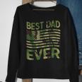 Best Dad Ever Fathers Day Gift American Flag Military Camo Sweatshirt Gifts for Old Women
