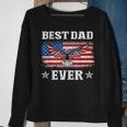 Best Dad Ever With Us American Flag Fathers Day Eagle Sweatshirt Gifts for Old Women