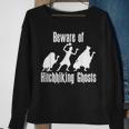 Beware Of Hitchhiking Ghosts Halloween Sweatshirt Gifts for Old Women