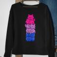 Bi Pride Cat Lgbt Bisexual Flag Cute Kawaii Cats Pile Gift Sweatshirt Gifts for Old Women