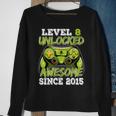 Birthday Boy Video Game Level 8 Unlocked Awesome Since 2015 Sweatshirt Gifts for Old Women
