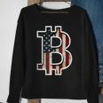 Bitcoin American Flag Cryptocurrency Patriotic Investor Sweatshirt Gifts for Old Women