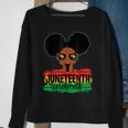 Black Girl Kid Junenth Celebrate Indepedence Day Sweatshirt Gifts for Old Women