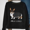 Black Tricolor I Love My Pembroke Corgi Dog Lovers Sweatshirt Gifts for Old Women
