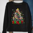 Books Make You Bright Christmas Librarian Book Lover Sweatshirt Gifts for Old Women