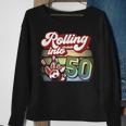 Bowling Party Rolling Into 50 Bowling Birthday Sweatshirt Gifts for Old Women
