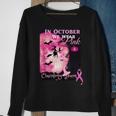 Breast Cancer Awareness In October We Wear Pink Halloween Sweatshirt Gifts for Old Women