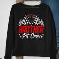 Brother Pit Crew Birthday Party Race Car Lover Racing Family Sweatshirt Gifts for Old Women