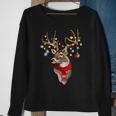 Buck Deer Antlers Christmas Lights Scarf Xmas Party Sweatshirt Gifts for Old Women