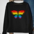 Butterfly Rainbow Print Rainbow Butterfly Sweatshirt Gifts for Old Women