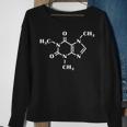 Caffeine Molecule Organic Chemistry Scientist And Barista Sweatshirt Gifts for Old Women