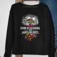 California Home Maryland Roots State Tree Flag Gift Sweatshirt Gifts for Old Women
