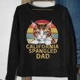 California Spangled Cat Dad Retro Cats Heartbeat Sweatshirt Gifts for Old Women