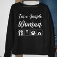 Camping Alcohol Tent Wine Girl Im A Simple Woman Sweatshirt Gifts for Old Women