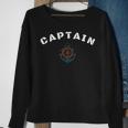 Captain Ships Wheel And Anchor Sailing Boat Sweatshirt Gifts for Old Women