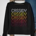 Cassidy Retro Wordmark Pattern Vintage Style Sweatshirt Gifts for Old Women