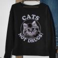 Cats Not Drugs Munchkin British Longhair Sweatshirt Gifts for Old Women